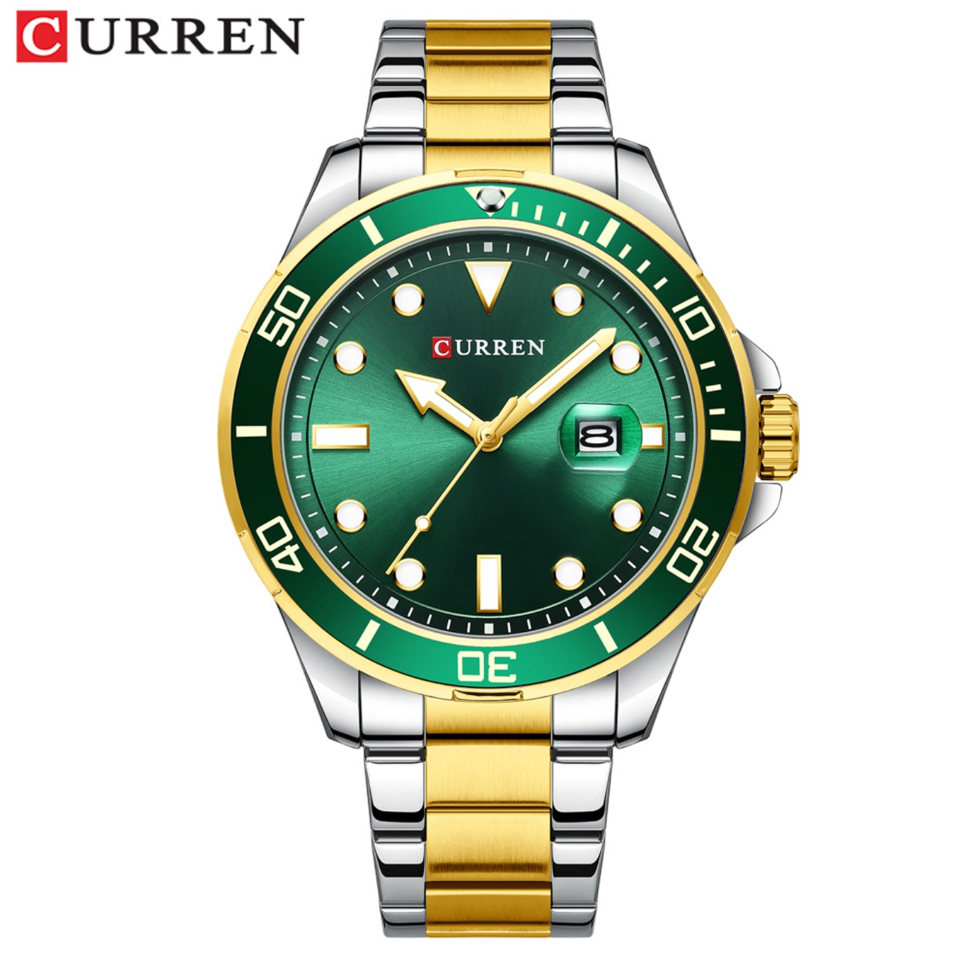Men'S Fashion Luxury Brands - CURREN Nowa Seria Green Water Ghost