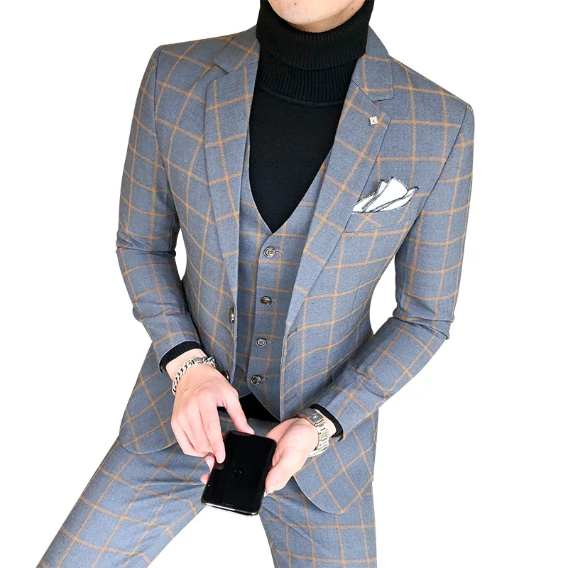 Men'S Dress Pants Fashion - Marynarka i kamizelka i spodnie/Boutique Fashion