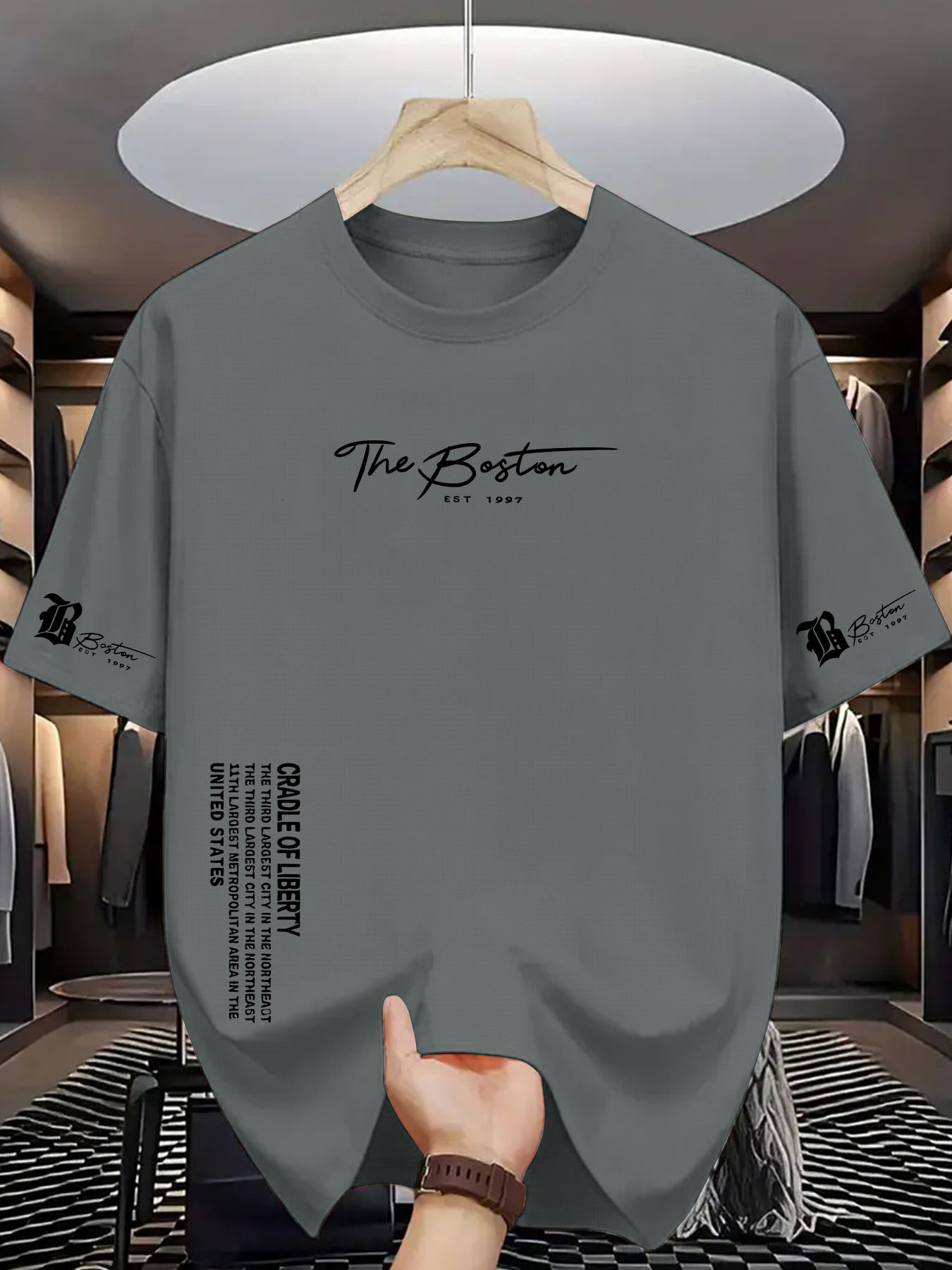 Paris Men'S Fashion - Męska letnia koszulka z krótkim rękawem,