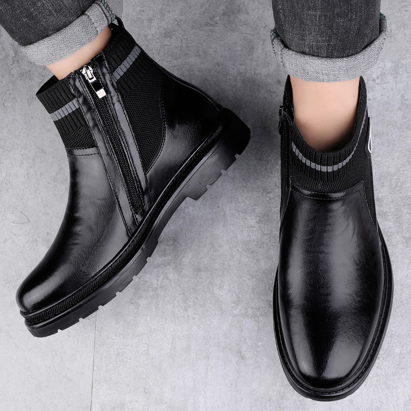 Men'S Fashion Luxury Brands - Zimowe, ocieplane, wysokie buty śniegowce outdoorowe,