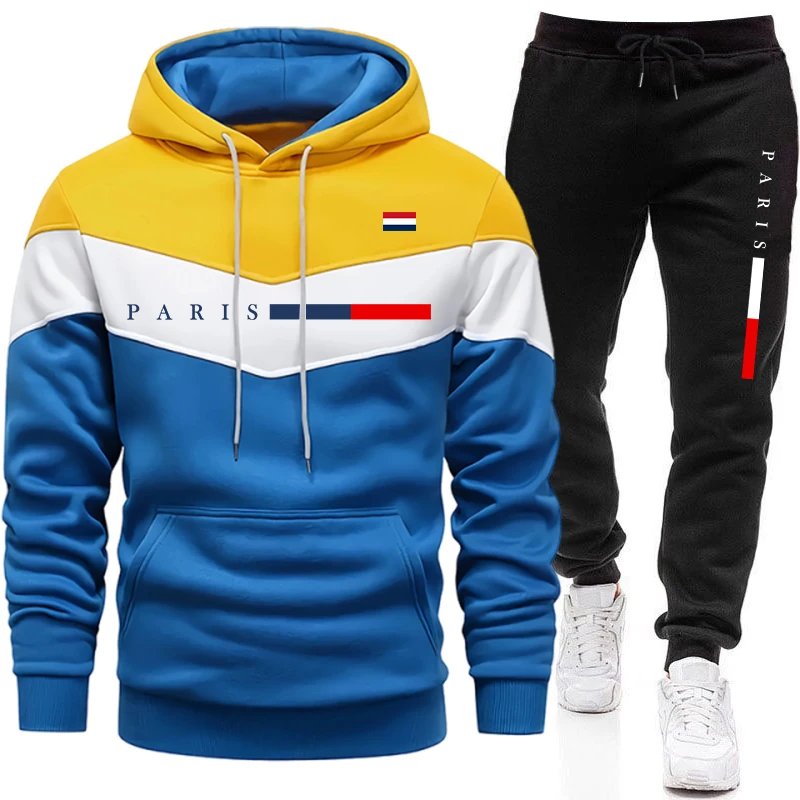 Paris Men'S Fashion - Męski zestaw: bluza z kapturem i