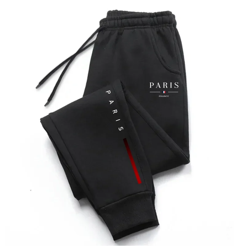 Paris Men'S Fashion - Męskie spodnie dresowe z nadrukiem Paris