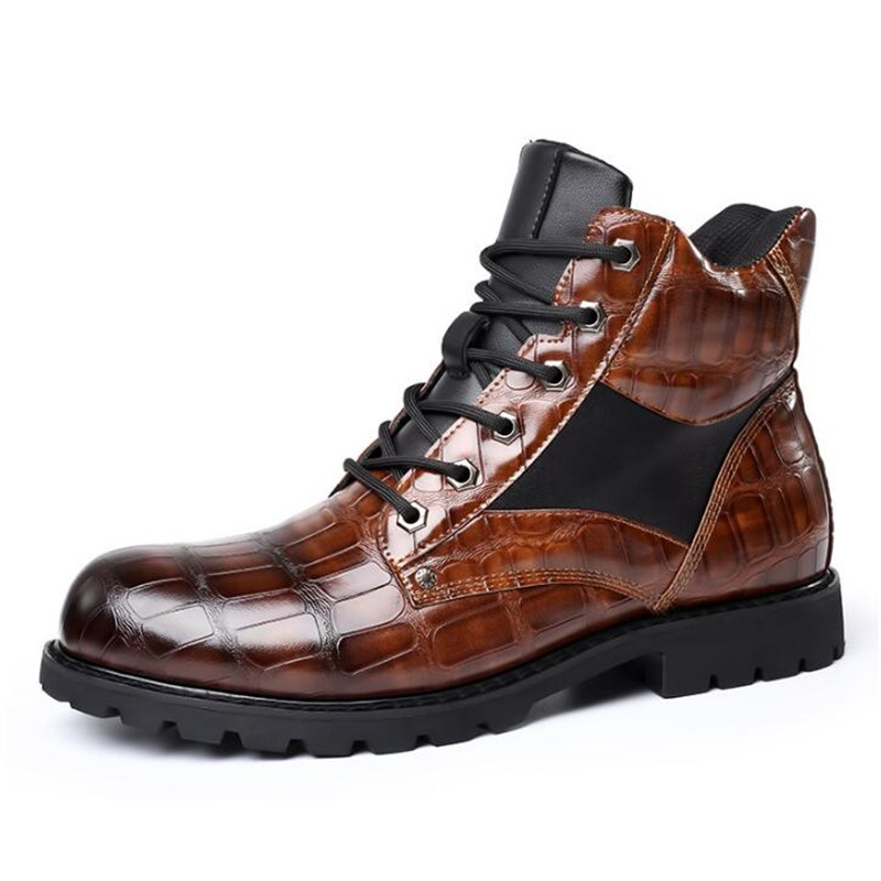 Men'S Fashion Luxury Brands - Luksusowe męskie botki z wzorem siatki,