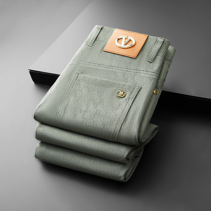 Men'S Dress Pants Fashion - Męskie letnie spodnie z jedwabiu lodowego,