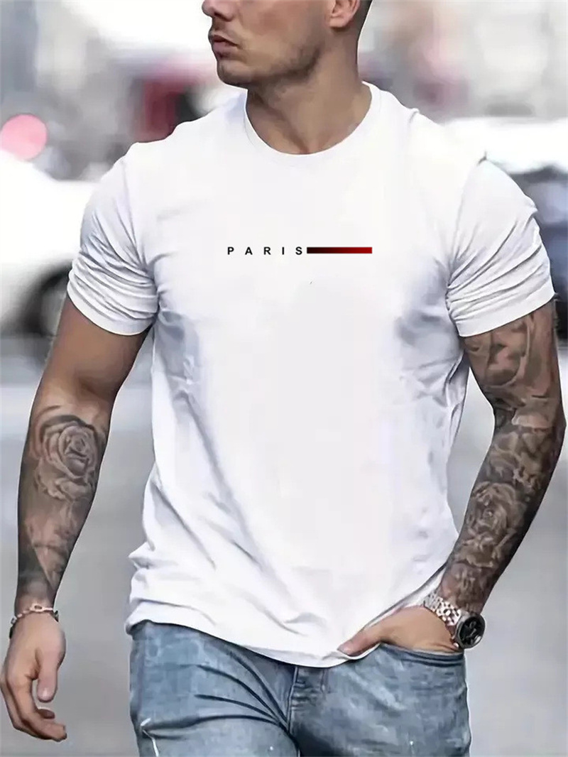 Paris Men'S Fashion - Męska koszulka na lato 2026, 100%