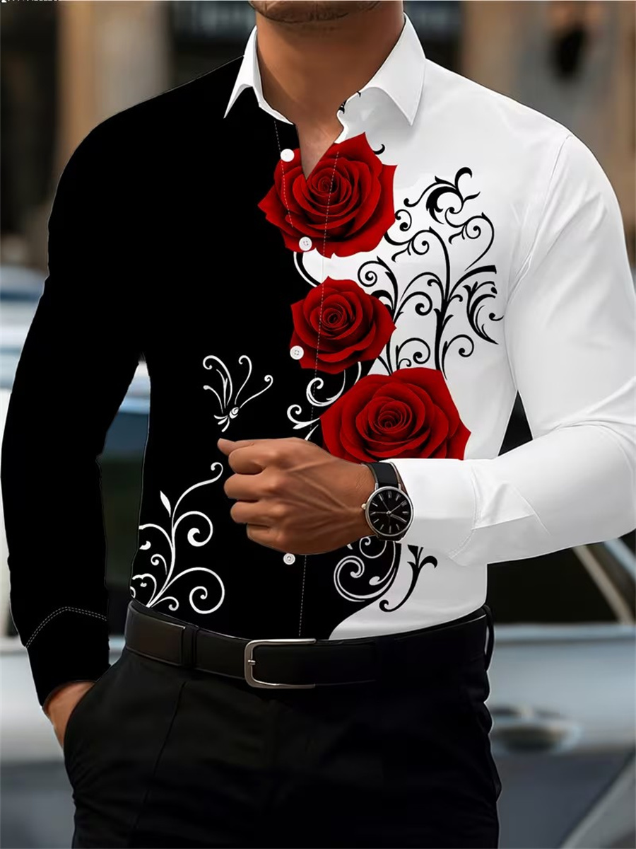Men'S Fashion Designer - Męska koszula z długim rękawem z