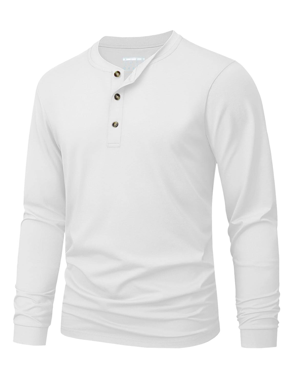 Men'S Tops Fashion - Męska koszulka Henley, prosta, jednokolorowa, z