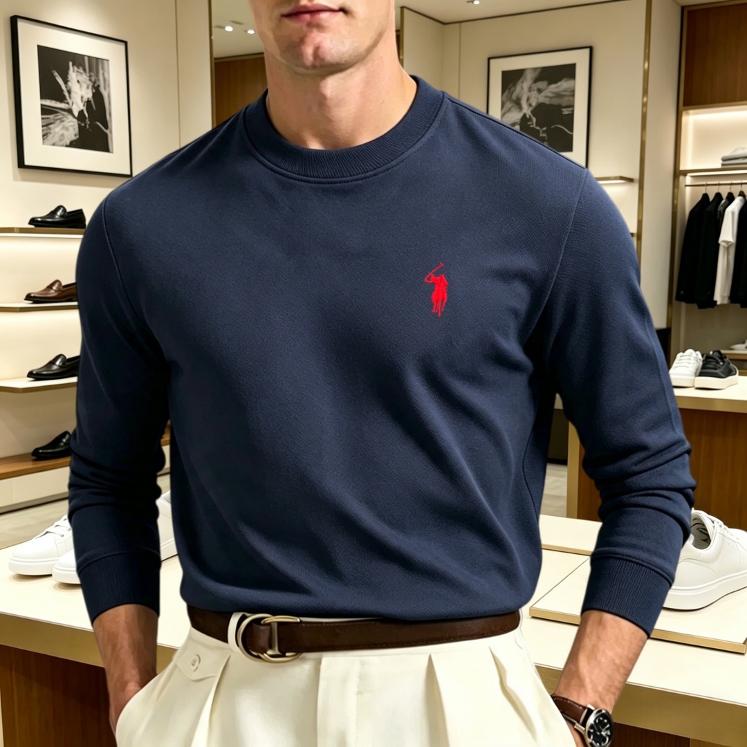 Men'S Tops Fashion - Miękka bawełniana koszulka męska z długim