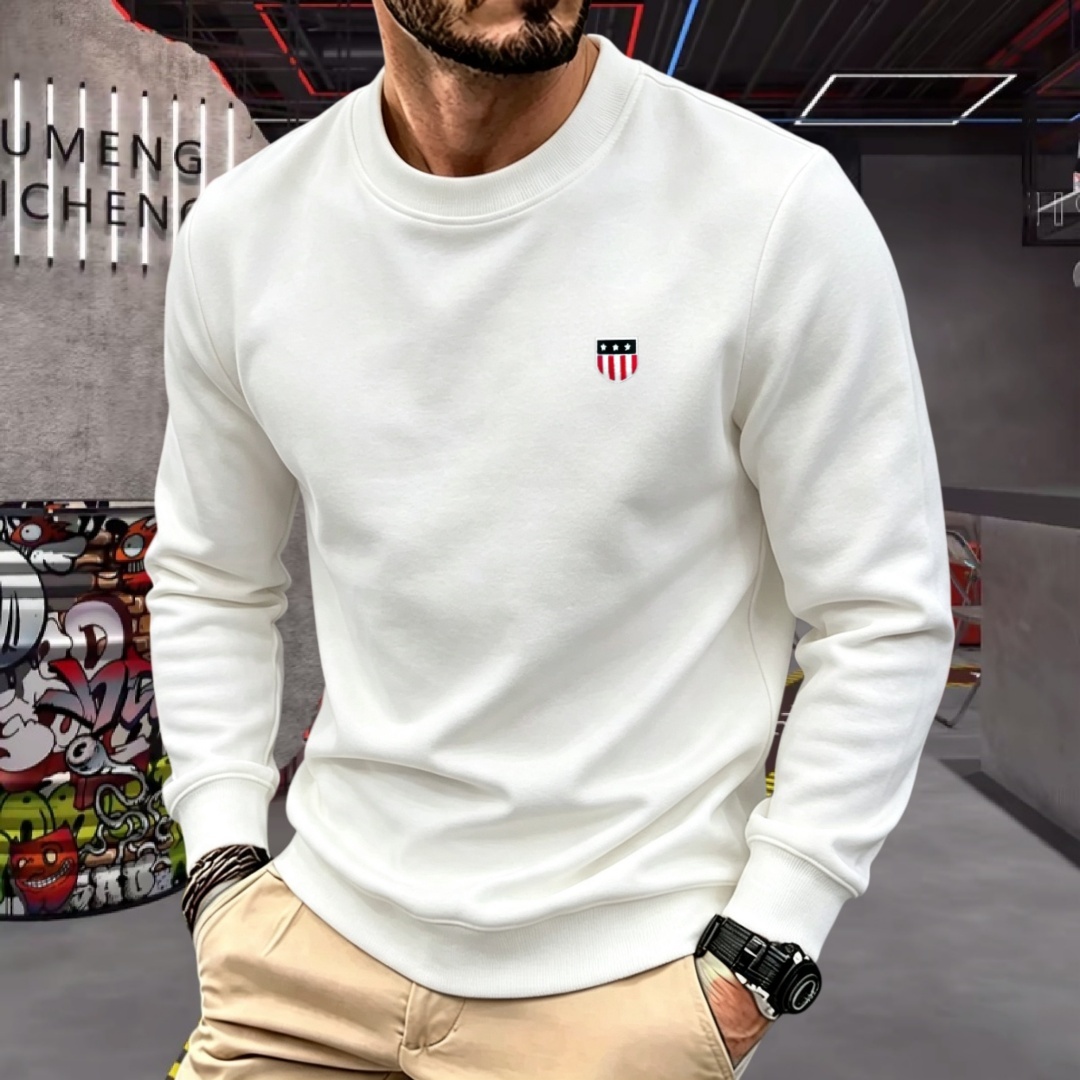 Men'S Tops Fashion - Miękka bawełniana koszulka męska z długim