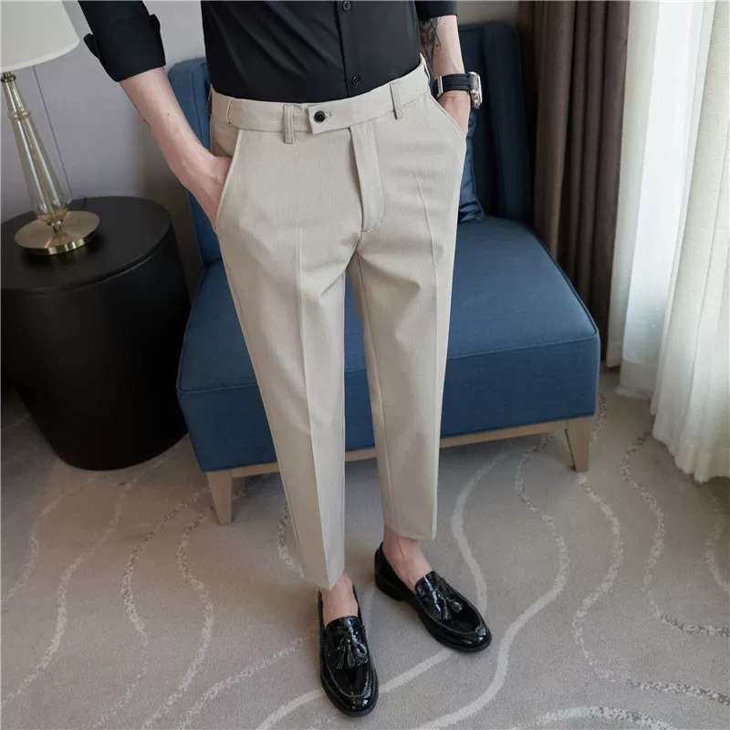 Spodnie garniturowe męskie plu – Men'S Dress Pants Fashion recenzja i cena