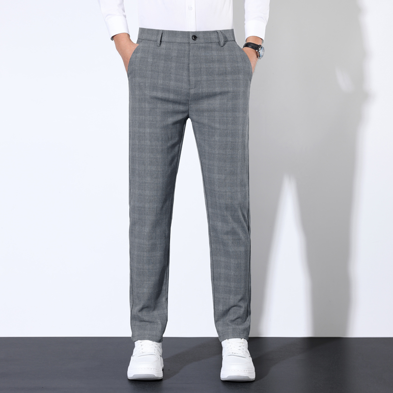 Bawełniane spodnie w kratę w p – Men'S Dress Pants Fashion recenzja i cena