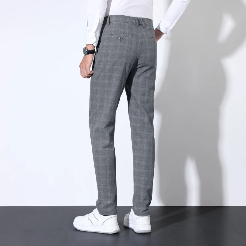 Bawełniane spodnie w kratę w p – Men'S Dress Pants Fashion recenzja i cena