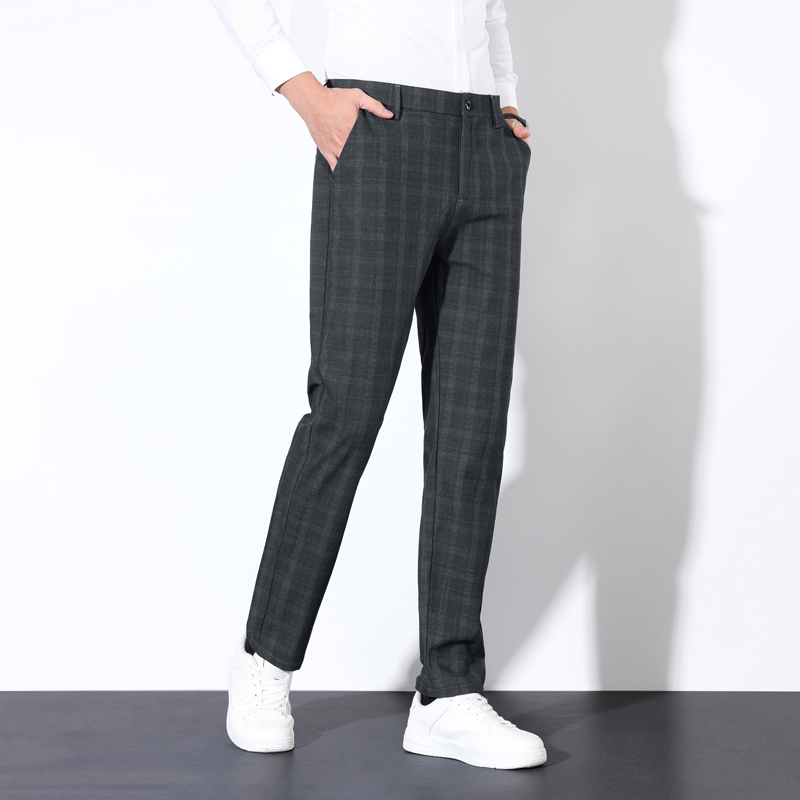 Bawełniane spodnie w kratę w p – Men'S Dress Pants Fashion recenzja i cena