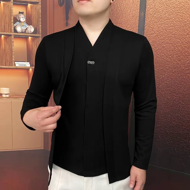 Jesienno-zimowa nowa męska blu – Men'S Tops Fashion recenzja i cena