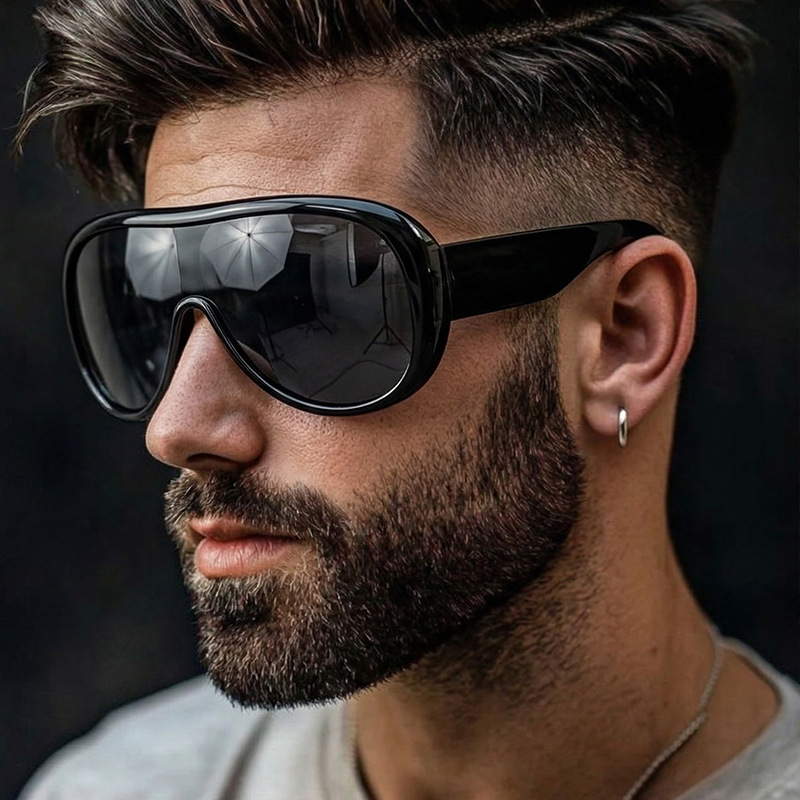 Duże, kwadratowe okulary przec – Men'S Fashion Y2K recenzja i cena