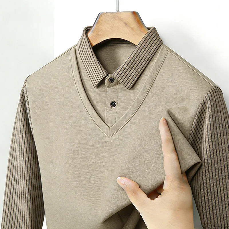 Męska koszula z imitacją dwóch – Men'S Tops Fashion recenzja i cena