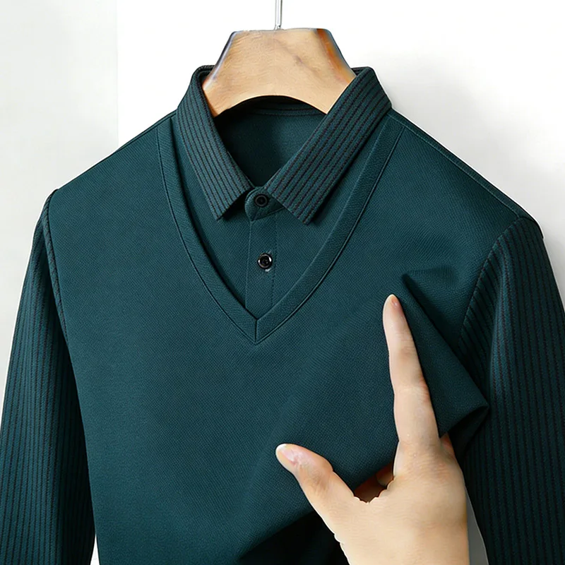 Męska koszula z imitacją dwóch – Men'S Tops Fashion recenzja i cena