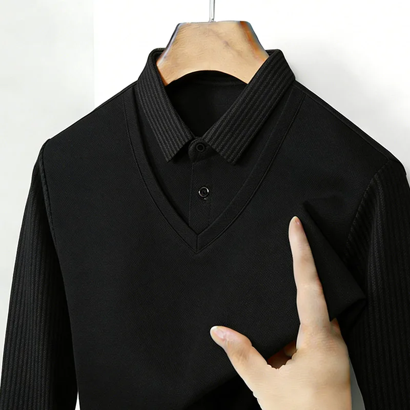 Męska koszula z imitacją dwóch – Men'S Tops Fashion recenzja i cena