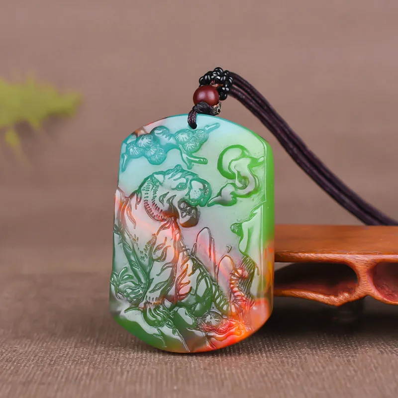 Chiński naturalny kolor Jade t – Men'S Fashion Necklaces recenzja i cena