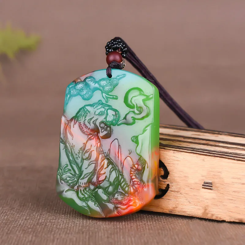 Chiński naturalny kolor Jade t – Men'S Fashion Necklaces recenzja i cena