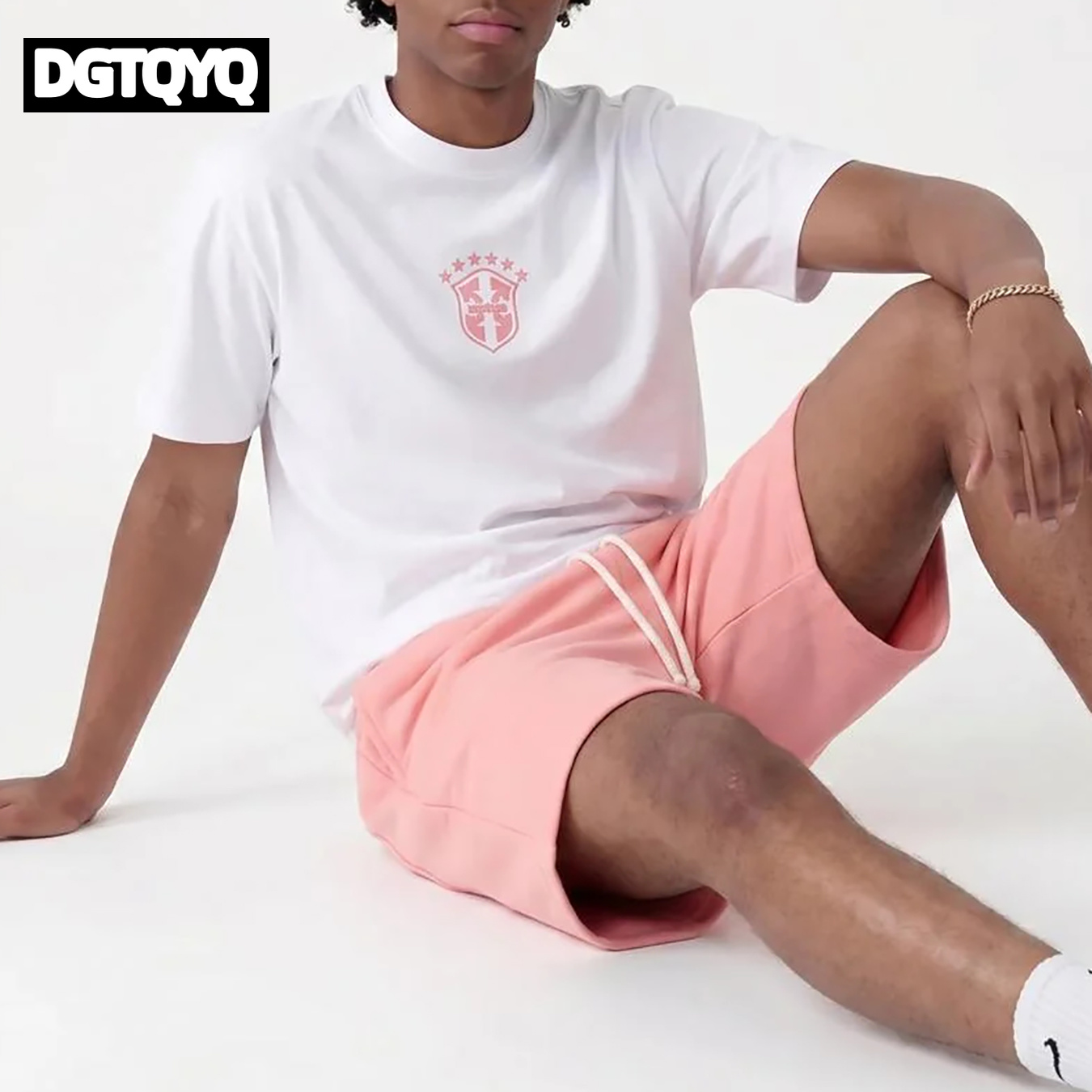 Męskie letnie nowe różowe haft – Men'S Fashion 2025 recenzja i cena