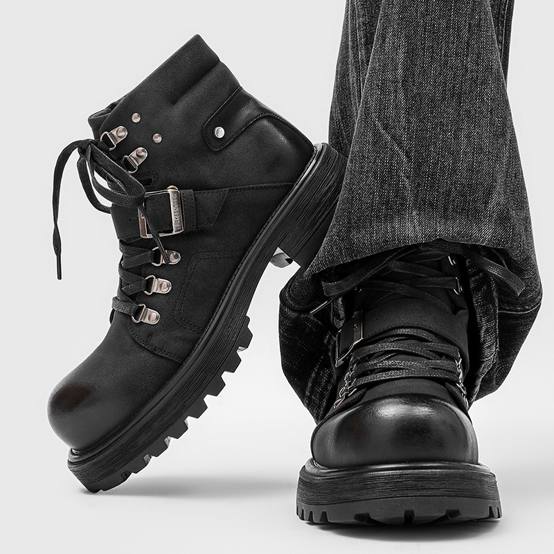Męskie skórzane buty motocyklo – Men'S Fashion Luxury Brands recenzja i cena