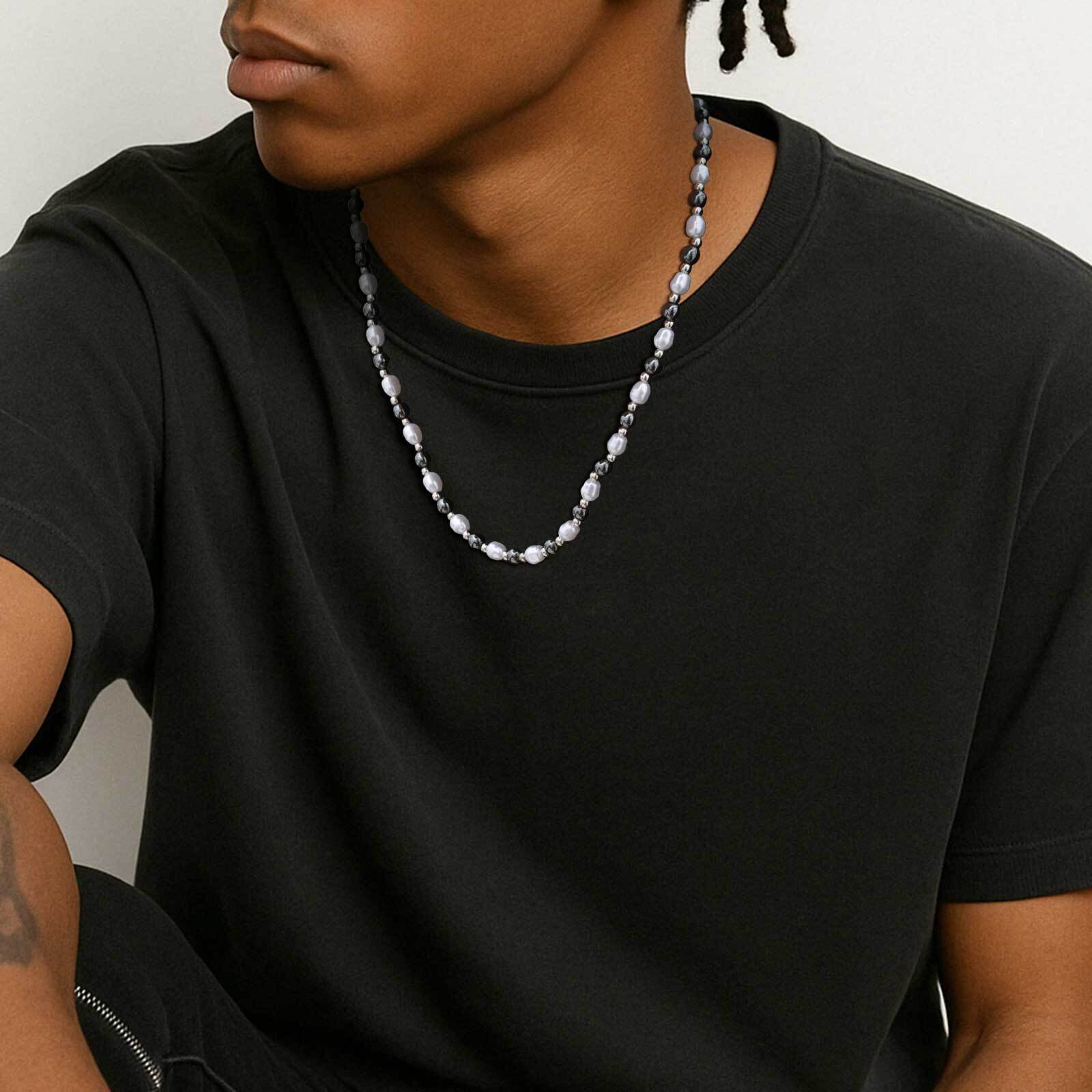 Naszyjnik Hip Hop z Perłami dl – Men'S Fashion Necklaces recenzja i cena