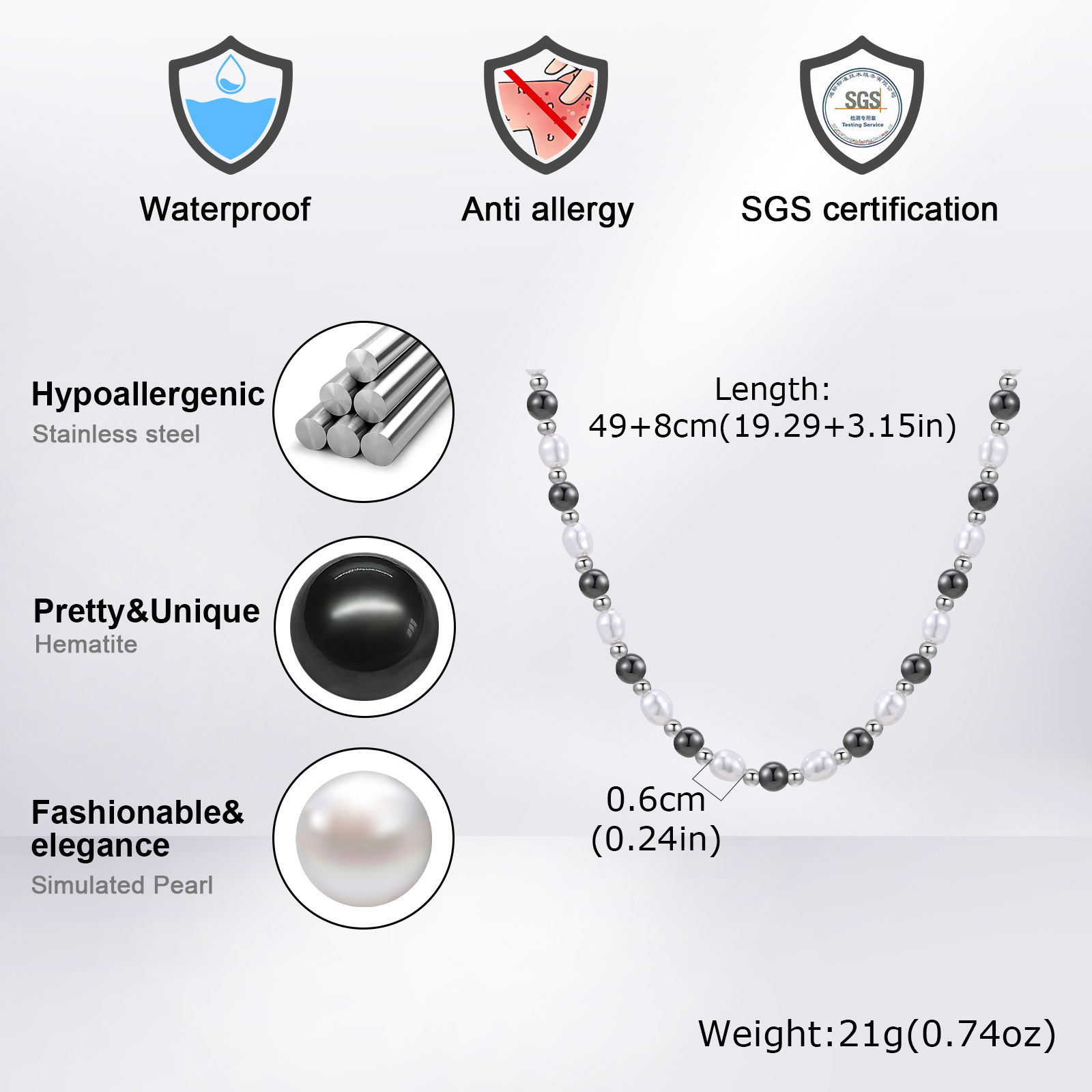 Naszyjnik Hip Hop z Perłami dl – Men'S Fashion Necklaces recenzja i cena