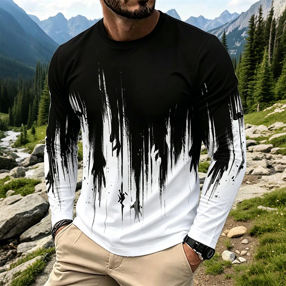 Męska koszulka z długim rękawe – Men'S Tops Fashion recenzja i cena