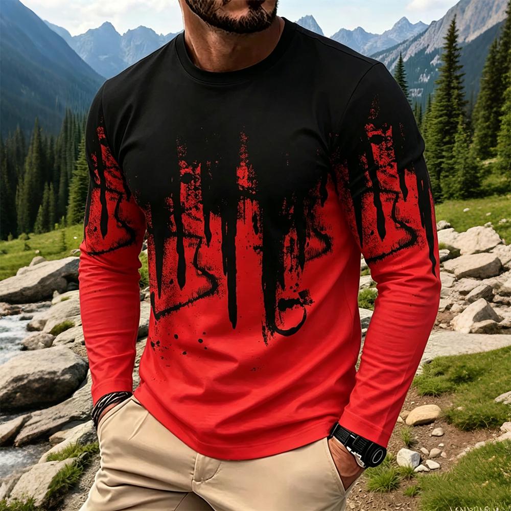 Męska koszulka z długim rękawe – Men'S Tops Fashion recenzja i cena